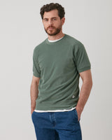 AAGAMENNONE GREEN TERRY COTTON T-SHIRT