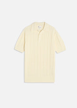 AAITAN CABLE KNITTED POLO SHIRT