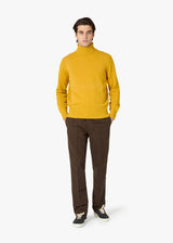 AALGHERO STRAIGHT-LEG PLEATED MOLESKIN TROUSERS