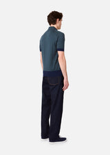 AAMENDOLA BICOLOR COTTON POLO SHIRT