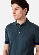 AAMENDOLA BICOLOR COTTON POLO SHIRT