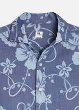 Camicia stampata con colletto alla coreana
