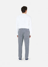AANTIOCO PANTALONI A RIGHE IN COTONE