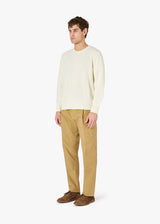 AANTIOCO MOLESKIN TROUSERS WITH DARTS