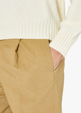 AANTIOCO MOLESKIN TROUSERS WITH DARTS