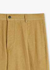 AANTIOCO MOLESKIN TROUSERS WITH DARTS