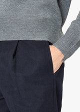 AANTIOCO MOLESKIN TROUSERS WITH DARTS
