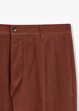 AANTIOCO MOLESKIN TROUSERS WITH DARTS