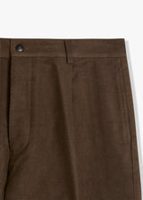 AANTIOCO MOLESKIN TROUSERS WITH DARTS