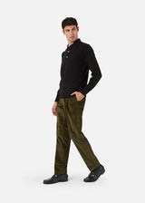 AANTIOCO COTTON VELVET TROUSERS WITH DARTS
