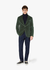 AANZIO VELVET BLAZER WITH PATCH POCKETS