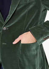 AANZIO VELVET BLAZER WITH PATCH POCKETS