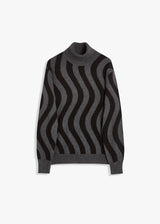 AARCO JACQUARD WOOL TURTLENECK