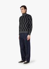 AARCO JACQUARD WOOL TURTLENECK