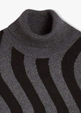 AARCO JACQUARD WOOL TURTLENECK