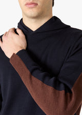 AAURELIO-BI BICOLOR WOOL HOODIE