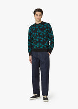 AAVELLINO GIROCOLLO JACQUARD IN LANA