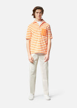 AADEO COTTON - TERRY STRIPED POLOSHIRT