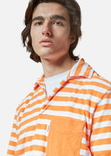 AADEO COTTON - TERRY STRIPED POLOSHIRT