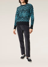 MAGLIA ZIG-ZAG AAMBROSIA IN LANA SHETLAND