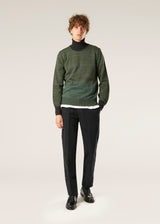 AAMINTORE GREEN WOOL TURTLENECK