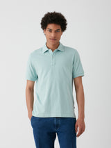 AANDAU AQUA GREEN COTTON POLO SHIRT