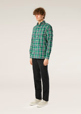 CAMICIA A QUADRI IN FLANELLA VERDE AANTERO