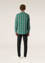 CAMICIA A QUADRI IN FLANELLA VERDE AANTERO